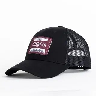 JW  - Trucker Cap  Sunrise Black/Burgundy
