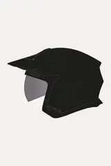 Jethwear Halvhjelm "Open Face" V2, L Sort, med solvisir