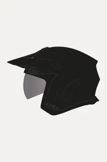 Jethwear Halvhjelm "Open Face" V2 Sort, med solvisir
