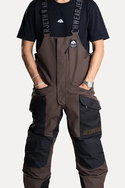 Jethwear M's Treeline Bib Pant Earth/Black  Shell 60g 