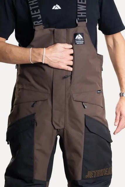 Jethwear M's Treeline Bib Pant Earth/Black  Shell 60g 