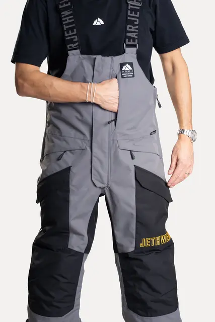 Jethwear M's Treeline Bib Pant Black/Grey  Shell 60g 
