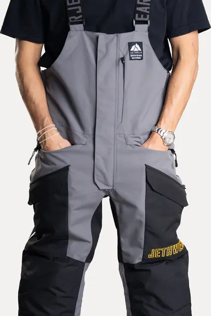 Jethwear M's Treeline Bib Pant Black/Grey  Shell 60g 