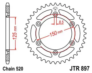 JT JTR897 Bakdrev 45T KTM 790 Adventure