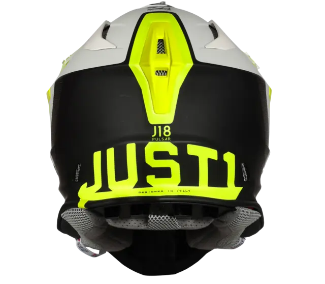 Just1 J18 Pulsar Crosshjelm - Gul/Hvit/Sort-Matt, L