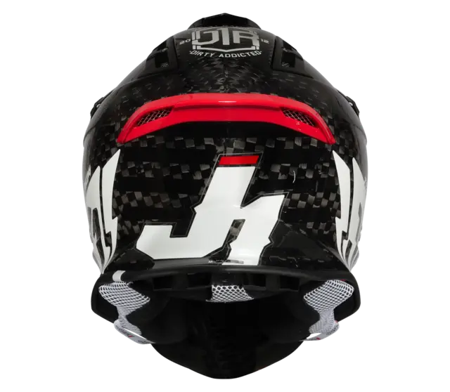 Just1 J12 Pro Crosshjelm - Racer, Hvit Car., XL