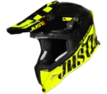 Just1 J12 Pro Crosshjelm - Racer, Gul Car.Blank, XS Superlett crosshjelm av carbon