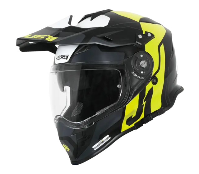 Just1 J34 Pro Crosshjelm - Tour Gul/Sort, XS