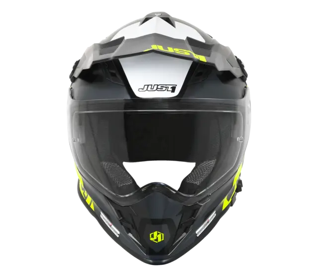 Just1 J34 Pro Crosshjelm - Tour Gul/Sort, XS