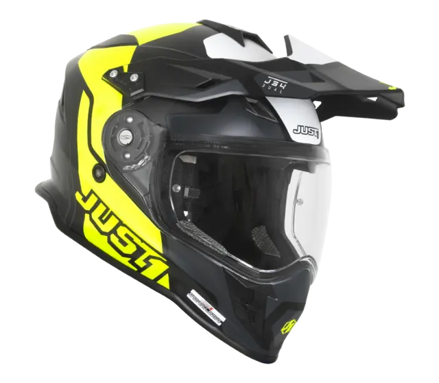 Just1 J34 Pro Crosshjelm - Tour Gul/Sort, XS
