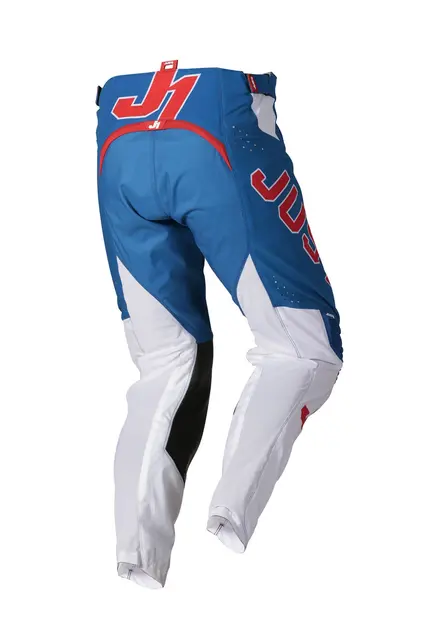 Just1 J-Flex Bukse - Rød/Blå/Hvit, 30 Bukse med stretch & smal passform 