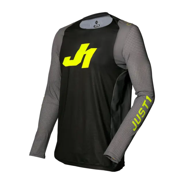 Just1 J-Flex Trøye - Sort/Gul, M Trøye med stretch & smal passform 