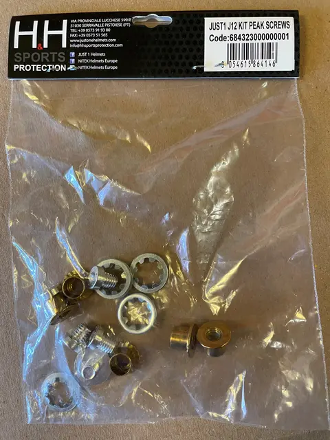 Just1 J12 Skruekit - skygge Skruekit komplett til 1 hjelm Just1 J12 