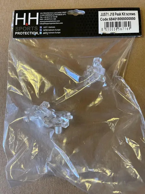 Just1 J18 Skruekit - skygge Skruekit komplett til 1 hjelm Just1 J18 