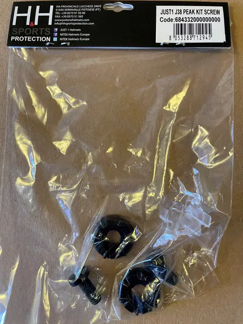 Just1 J38 Skruekit - skygge Skruekit komplett til 1 hjelm Just1 J38 