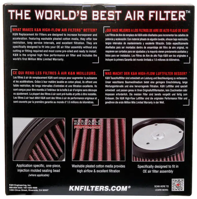 K&N Luftfilter Indian Chief, Chieftain Roadmaster, 111 Ci, 2014-2017 