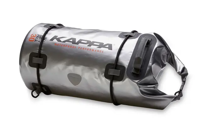 Kappa Roll Pakksekk Sølv 30l L=58cm H=29cm B=29cm, Dry Pack, Setebag 