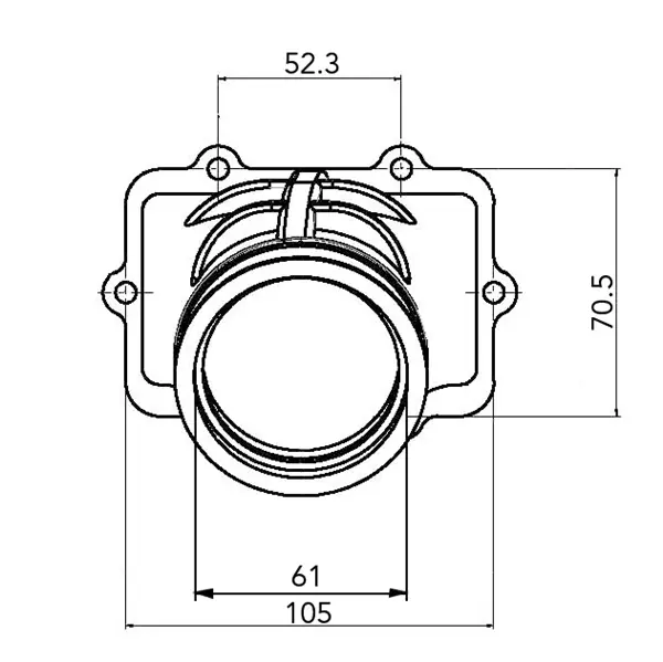 Forgasserflens-Rotax, 1000 OEM:420667060 , (PTO) 