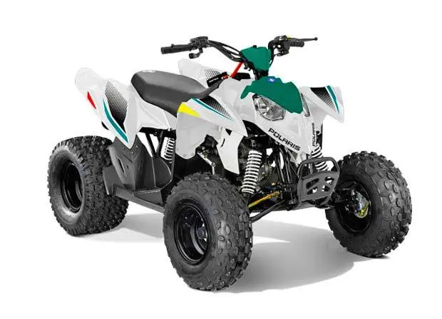 Polaris Outlaw 110 2025 Bright White/Moss Green 