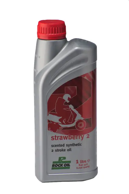 Rock Oil Strawberry Semisyntetisk 2-tak t olja (scooter/cross) 