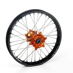 Haan Bakhjul A60 19x2,15 - KTM/HQ, 25mm Sort A60 Ring, Oransje Nav