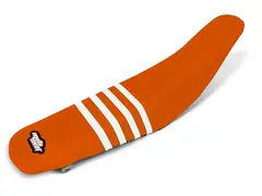 Moto Seat Stripes MX Setetrekk - Hvit/Oransje, KTM 450EXC-F/450 SX-F 18-19 250 EXC TPI/300 EXC TPI, 17 250 EX