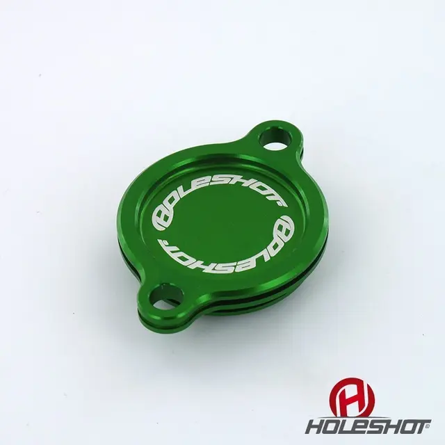 Holeshot Oljefilterdeksel Grønn Kawasaki 