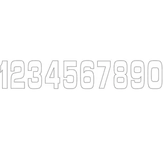 Holeshot NR. 10st 11 X 5 cm, 0 Hvit