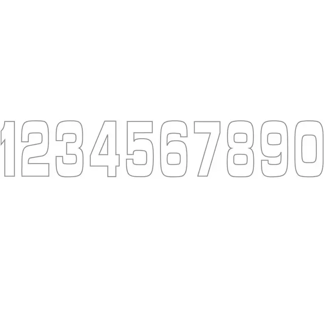 Holeshot NR. 10st 11 X 5 cm, 7 Hvit 