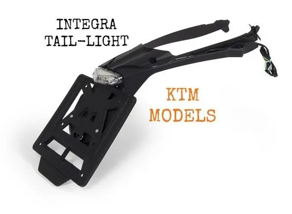 Rtech Bakskjerm LED Baklykt KTM 17- Avtagbar Skiltholder 