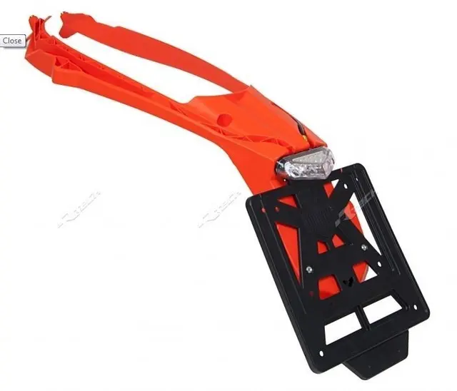 Rtech Baklys Bakskjerm KTM gbar skylthållare ORANGE KTM 17-18 450 E 