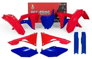 Rtech Plastkit R&#248;d/Bl&#229; Honda CRF250R 2018, CRF450R 17-18