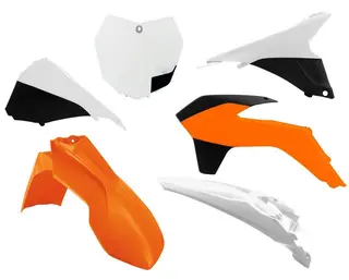 Rtech Plastkit KTM SX-F/SX 2013-16 Hvit/Orange/Svart