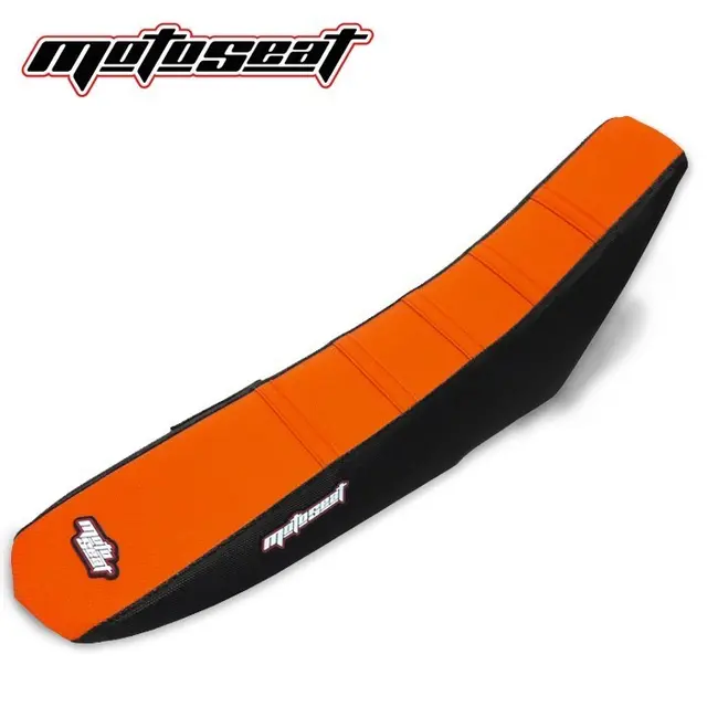 Moto Seat Ribbat Överdrag ORANGE SVART K 