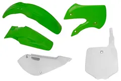 Rtech Plastkit Kawasaki KX65 2001-&gt; Gr&#248;nn/Hvit