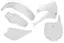 Rtech Plastkit Hvit Kawasaki KX85 2001-2013