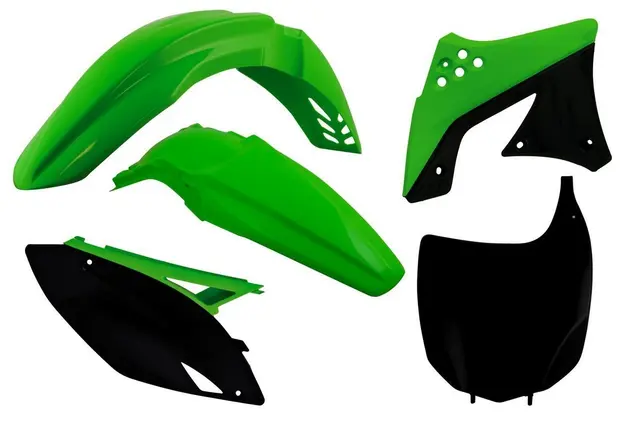 Rtech Plastkit Kawasaki KX250F 2009-12 Grønn/Svart 