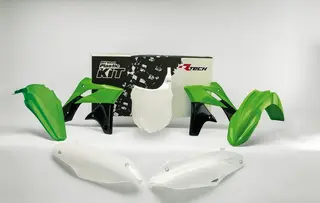 Rtech Plastkit Kawasaki KX25 2013-16 Gr&#248;nn/Hvitt