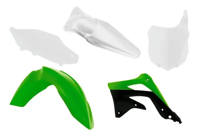 Rtech Plastkit Kawasaki KX450F 2013-15 Hvit/Grønn 