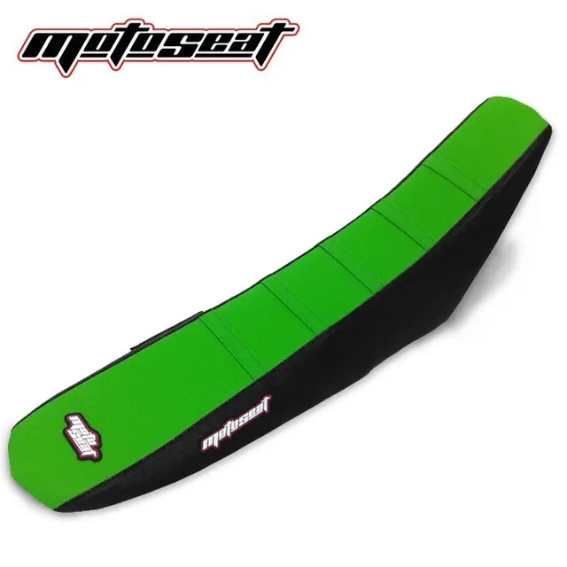 Moto Seat Ribbat Överdrag GRÖN SVART Kaw 