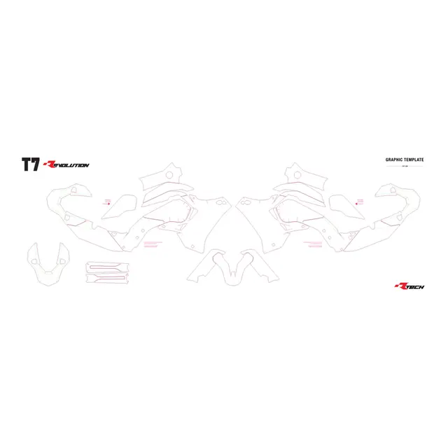 Rtech plastkit hvit til Yamaha Ténéré 700