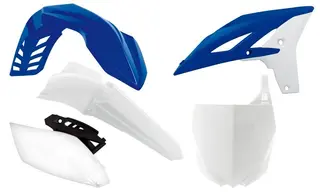 Rtech Plastkit Yamaha YZ250F 2010-13 Hvit/Bl&#229;