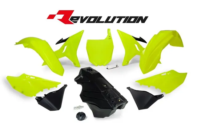 Rtech Plastkit Neon Gul Yamaha YZ125/250 02-21, WR250 16-19 