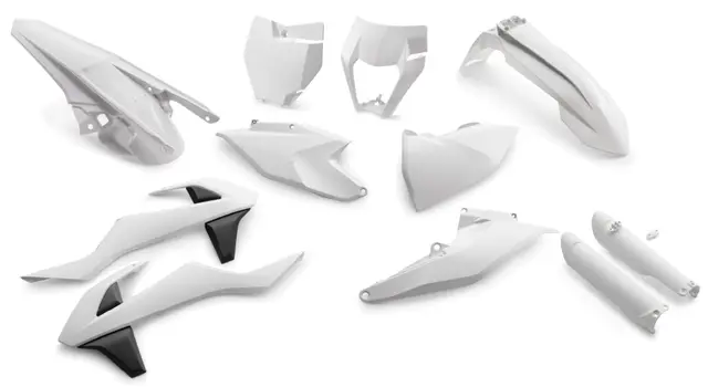 KTM Plastkit - Hvit KTM EXC 250 - 500 2017 - 2019 
