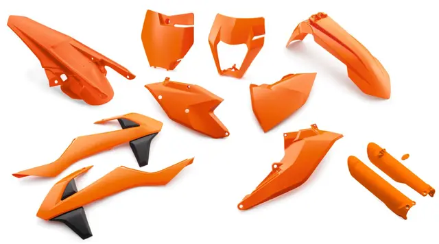 KTM Plastkit - Oransje KTM SX 125-450 16-18, EXC 250-500 17-19 