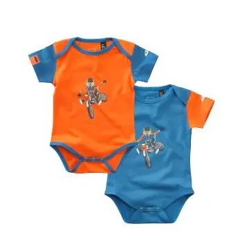 KTM Radical Bodysett til Baby 80 / 9-12 Sett med to - Oransje og Blå 