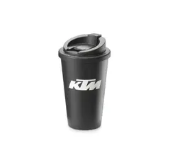 KTM Kaffekopp - To Go Svart - Med svart lokk