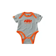 KTM Kortermet Body til Baby 86 cm / 12-1 Sett med to - gr&#229; og hvit