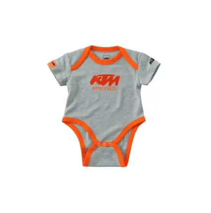 KTM Kortermet Body til Baby 86 cm / 12-1 Sett med to - grå og hvit 