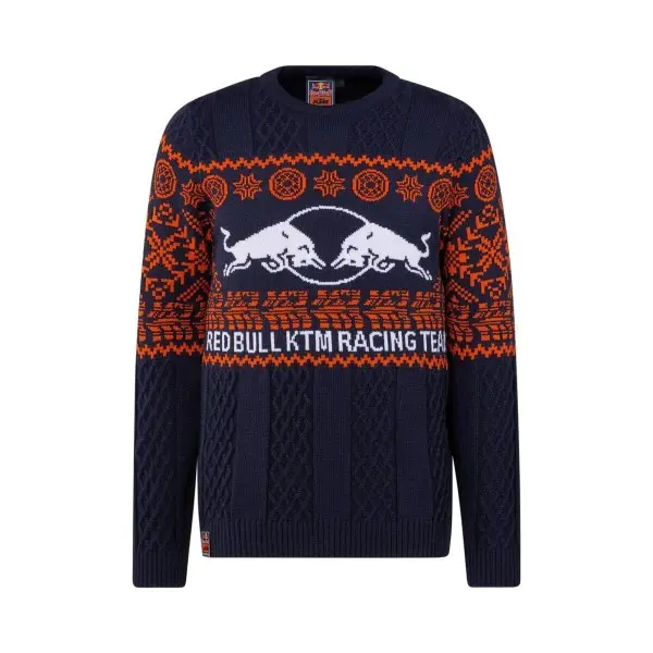 Red Bull KTM Vinter Genser L Unisex - Blå/Oransje/Hvit 